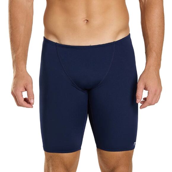 TYR Men's Navy II Durafast Solid Jammer Swimsuit Bottom Size 30 - Picture 1 of 8